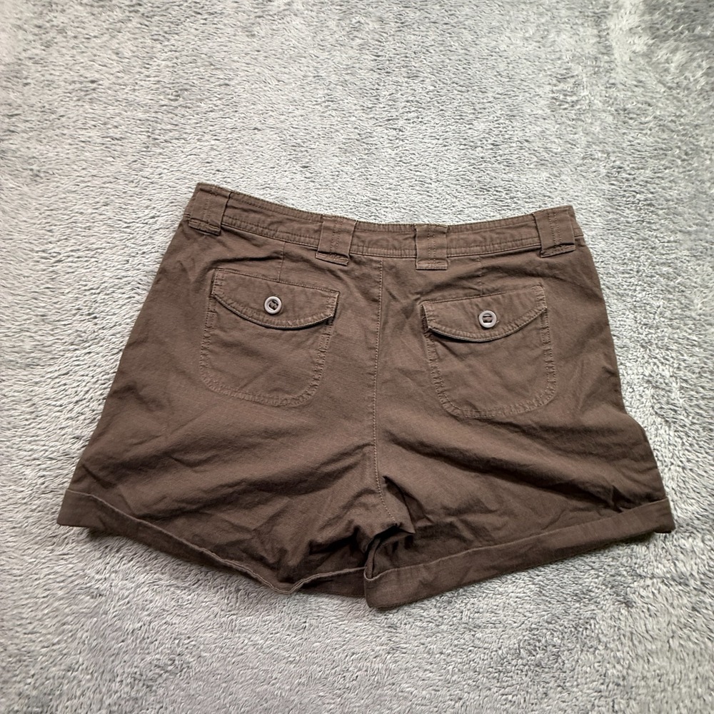 Vintage Y2K Nike ACG Womens Ripstop Roll Tab Shorts Size 8 Brown Outdoor Hiking - Picture 2 of 7